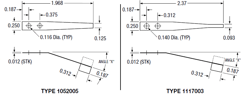 5 AMP CAPACITY SINGLE BRUSH BRUSH .090 WIDE • BRUSH MATERIAL