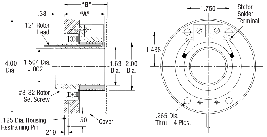 Slip-Ring with 1.50 in bore self-contained specifications
