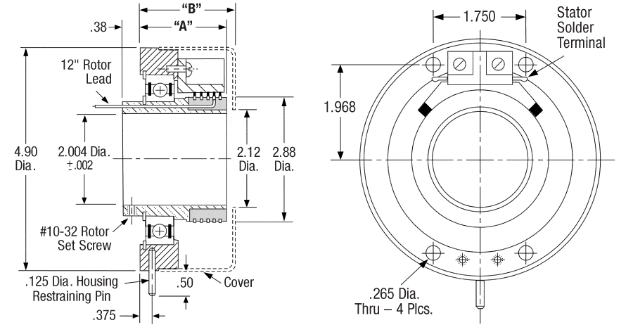 Slip-Ring with 2.00 in self contained specifications