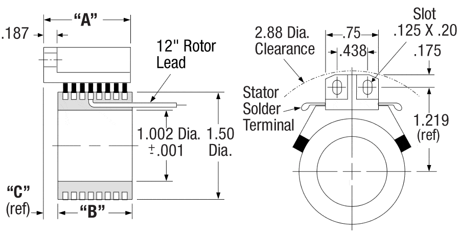 Slip-Ring with 1.00 in bore reduced clearance specifications