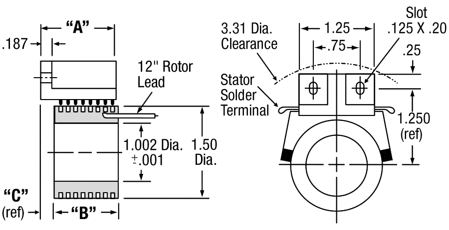 Slip-Ring with 1.00 in bore specifications