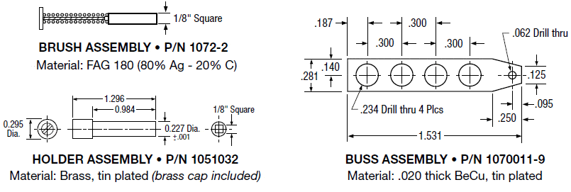 Brush Assembly for 4 amp